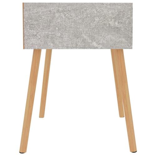 Sengebord 40x40x56 cm spånplade betongrå