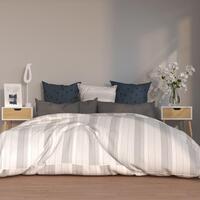 Sengeborde 2 stk. 40x40x56 cm spånplade hvid og sonoma-eg