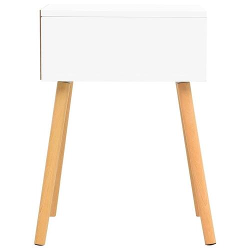 Sengeborde 2 stk. 40x40x56 cm spånplade hvid og sonoma-eg