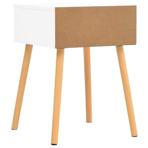 Sengeborde 2 stk. 40x40x56 cm spånplade hvid og sonoma-eg