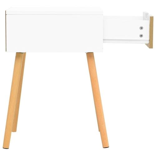 Sengeborde 2 stk. 40x40x56 cm spånplade hvid og sonoma-eg