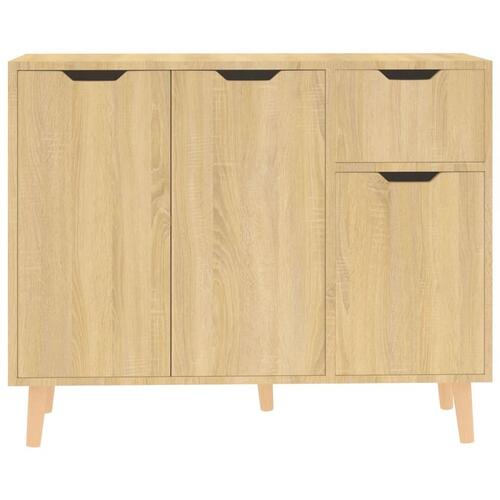 Skænk 90x30x72 cm konstrueret træ sonoma-eg