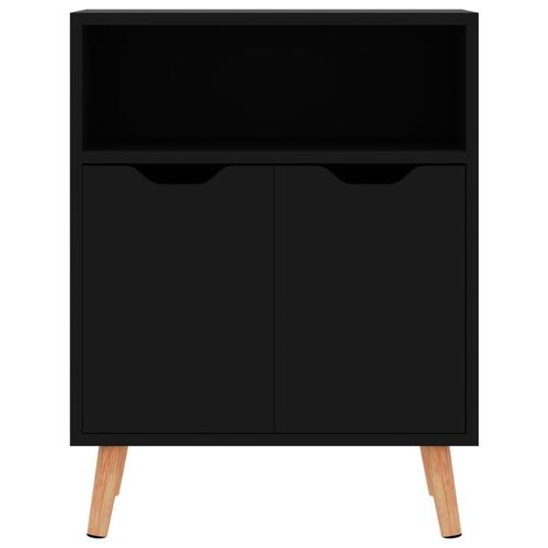 Skænk 60x30x72 cm konstrueret træ sort højglans