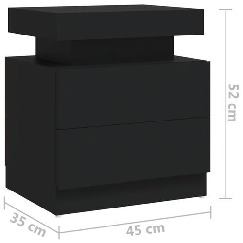 Sengeskab 45x35x52 cm spånplade sort