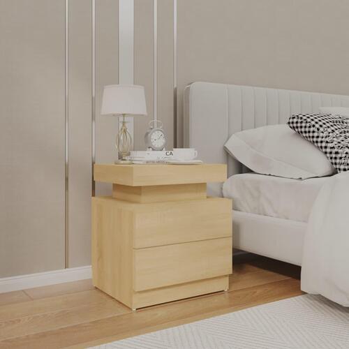 Sengeskab 45x35x52 cm spånplade sonoma-eg