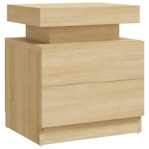 Sengeskab 45x35x52 cm spånplade sonoma-eg