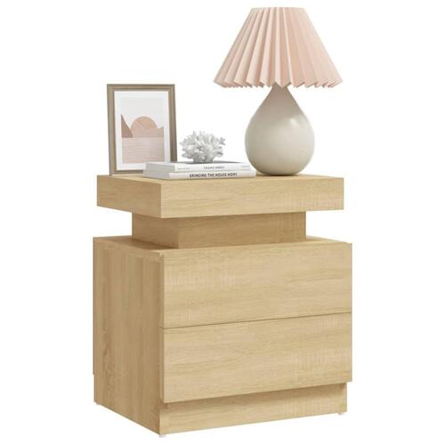 Sengeskab 45x35x52 cm spånplade sonoma-eg