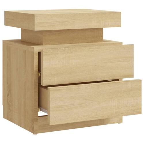 Sengeskab 45x35x52 cm spånplade sonoma-eg