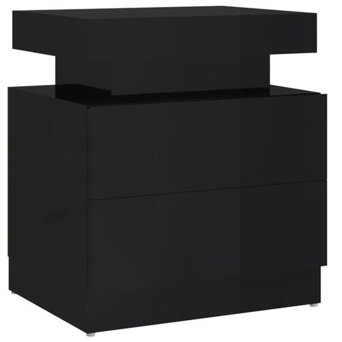 Sengeskab 45x35x52 cm spånplade sort højglans