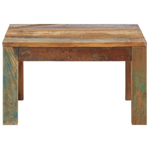 Sofabord 60x60x35 cm massivt genbrugstræ