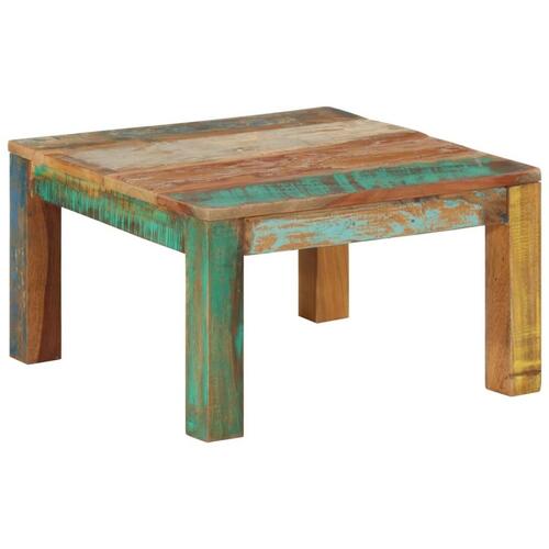 Sofabord 60x60x35 cm massivt genbrugstræ