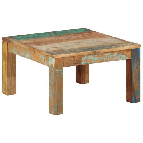 Sofabord 60x60x35 cm massivt genbrugstræ