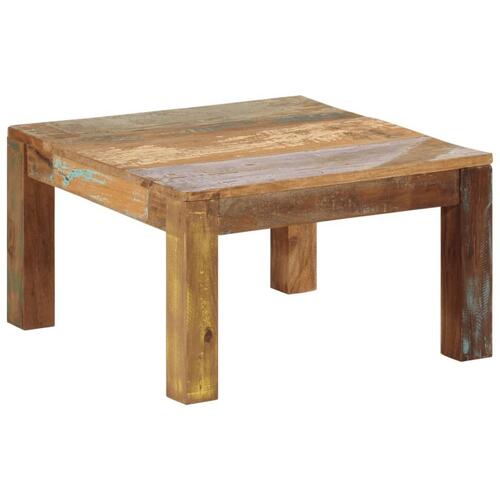 Sofabord 60x60x35 cm massivt genbrugstræ