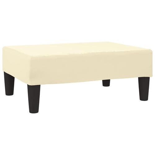 Fodskammel 78x56x32 cm kunstlæder cremefarvet