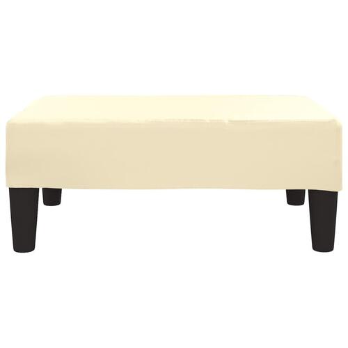 Fodskammel 78x56x32 cm kunstlæder cremefarvet