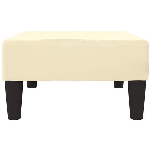 Fodskammel 78x56x32 cm kunstlæder cremefarvet