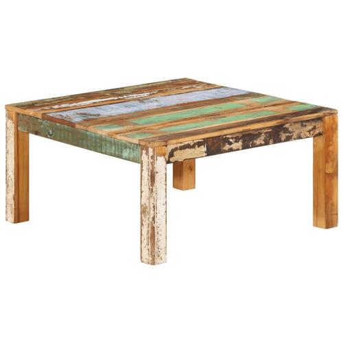 Sofabord 80x80x40 cm massivt genbrugstræ