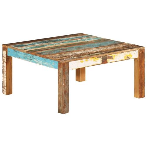 Sofabord 80x80x40 cm massivt genbrugstræ