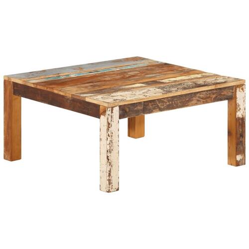 Sofabord 80x80x40 cm massivt genbrugstræ