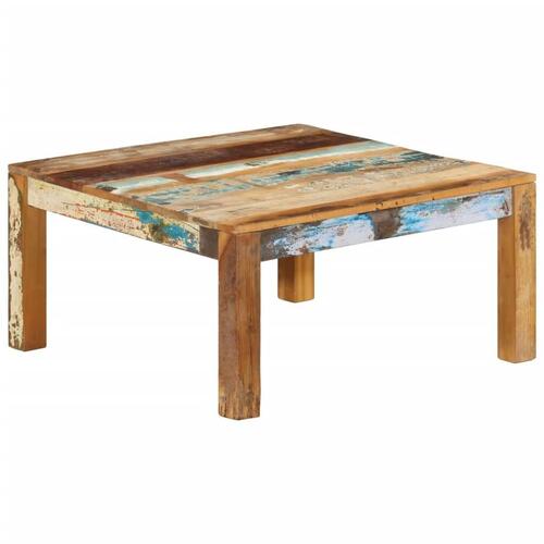 Sofabord 80x80x40 cm massivt genbrugstræ