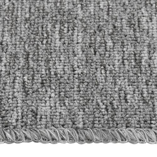 Skridsikre trappemåtter 15 stk. 60x25 cm rektangulær grå