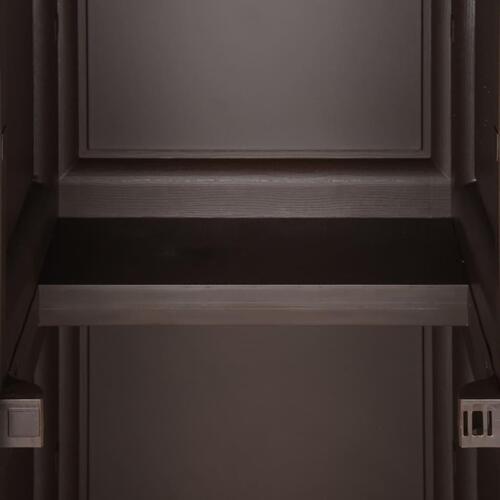 Plastikskab 40x43x164 cm trædesign brun