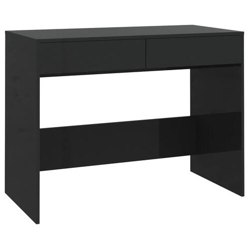Skrivebord 101x50x76,5 cm konstrueret træ sort