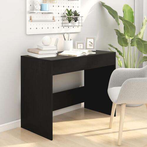 Skrivebord 101x50x76,5 cm konstrueret træ sort