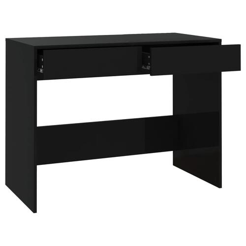 Skrivebord 101x50x76,5 cm konstrueret træ sort