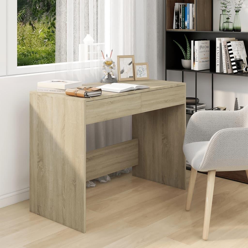 Skrivebord 101x50x76,5 cm spånplade sonoma-eg