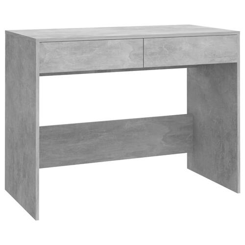 Skrivebord 101x50x76,5 cm konstrueret træ betongrå