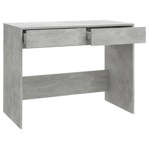 Skrivebord 101x50x76,5 cm konstrueret træ betongrå