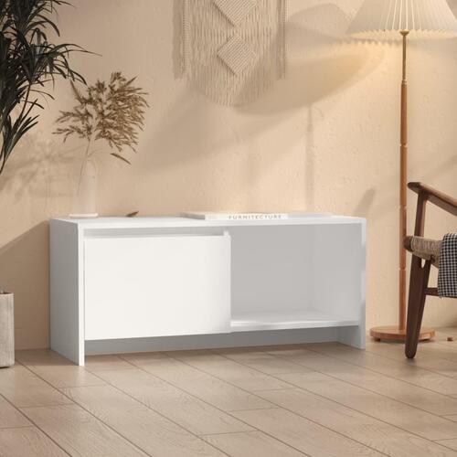 Tv-bord 90x35x40 cm konstrueret træ hvid
