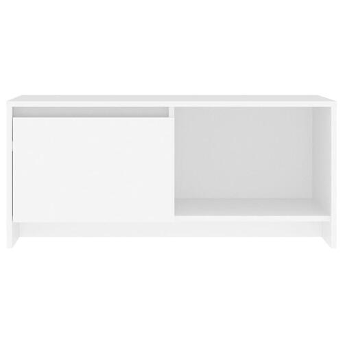 Tv-bord 90x35x40 cm konstrueret træ hvid