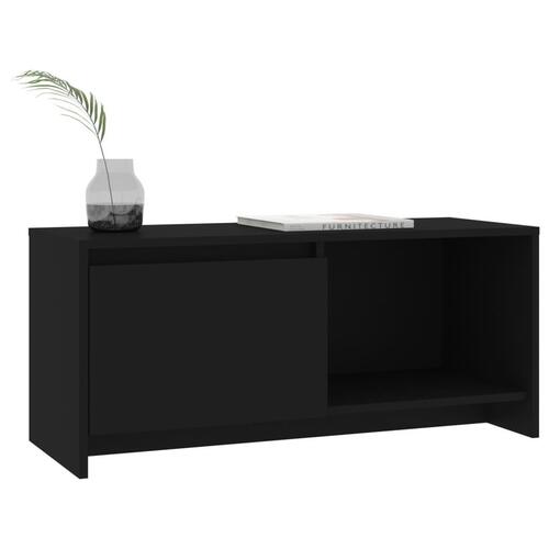 Tv-bord 90x35x40 cm konstrueret træ sort