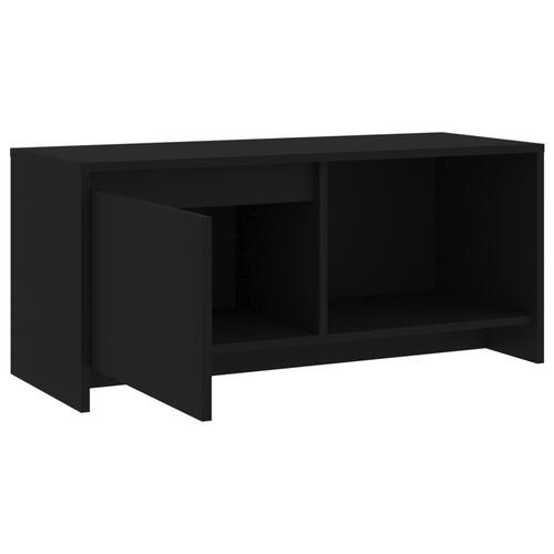 Tv-bord 90x35x40 cm konstrueret træ sort