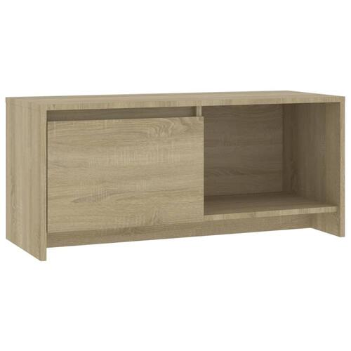 Tv-bord 90x35x40 cm konstrueret træ sonoma-eg