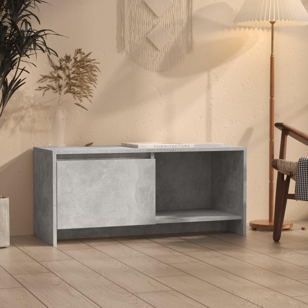 Tv-bord 90x35x40 cm konstrueret træ betongrå