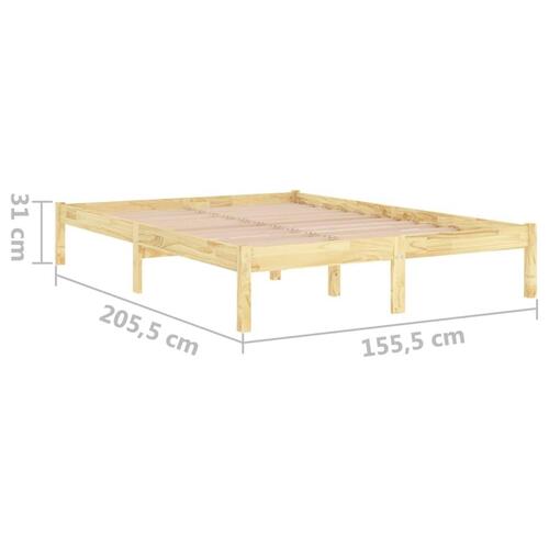 Sengeramme 150x200 cm massivt træ