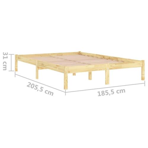 Sengeramme 180x200 cm massivt fyrretræ