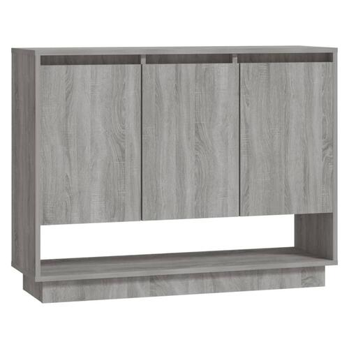 Skænk 97x31x75 cm konstrueret træ grå sonoma-eg