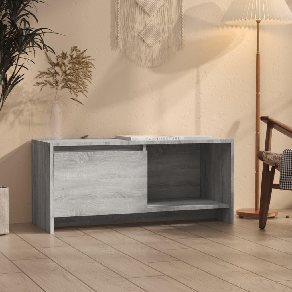 Tv-bord 90x35x40 cm konstrueret træ grå sonoma-eg
