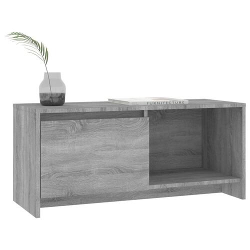 Tv-bord 90x35x40 cm konstrueret træ grå sonoma-eg