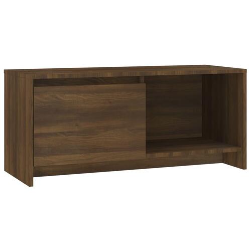 Tv-bord 90x35x40 cm konstrueret træ brun egetræsfarve