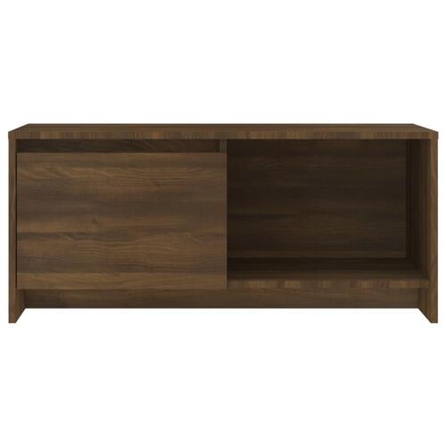 Tv-bord 90x35x40 cm konstrueret træ brun egetræsfarve
