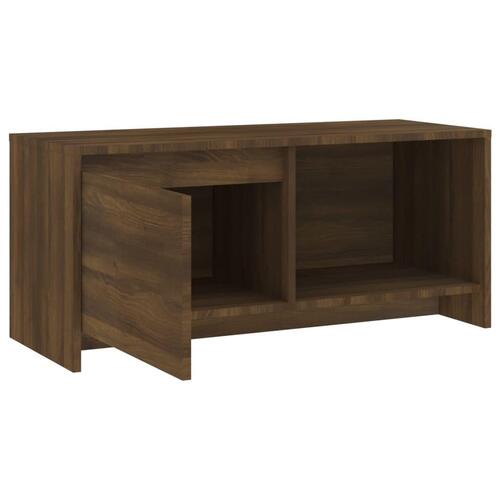 Tv-bord 90x35x40 cm konstrueret træ brun egetræsfarve