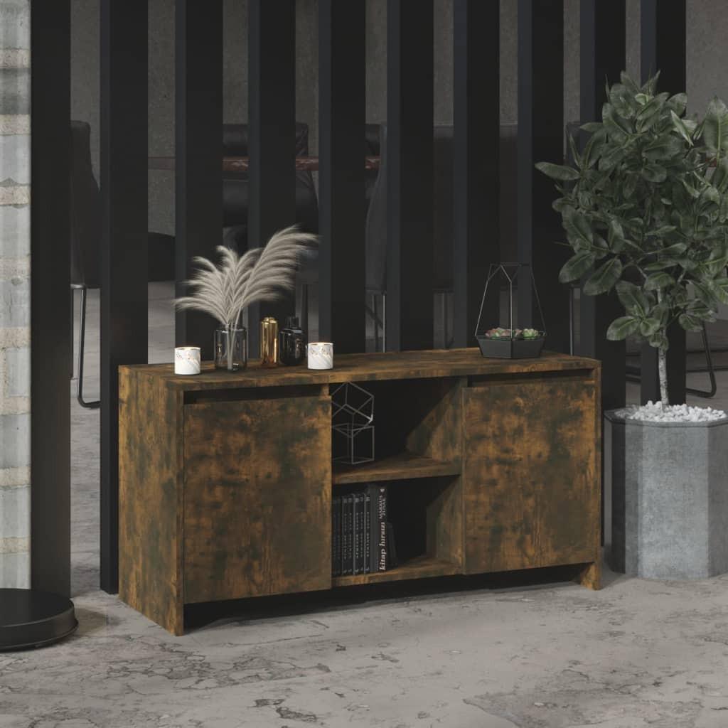 Tv-bord 102x37,5x52,5 cm konstrueret træ røget egetræsfarve
