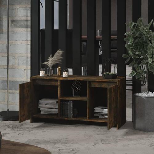 Tv-bord 102x37,5x52,5 cm konstrueret træ røget egetræsfarve