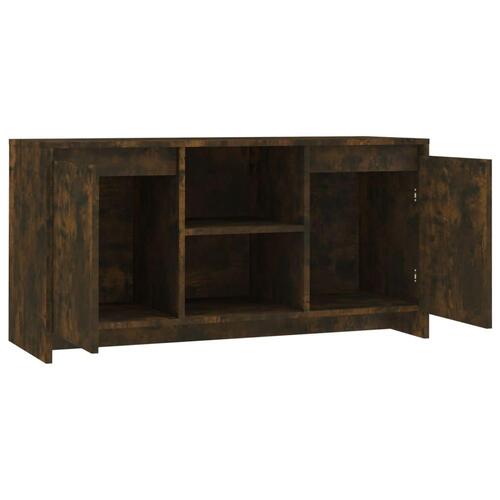 Tv-bord 102x37,5x52,5 cm konstrueret træ røget egetræsfarve
