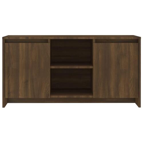 Tv-bord 102x37,5x52,5 cm konstrueret træ brun egetræsfarve